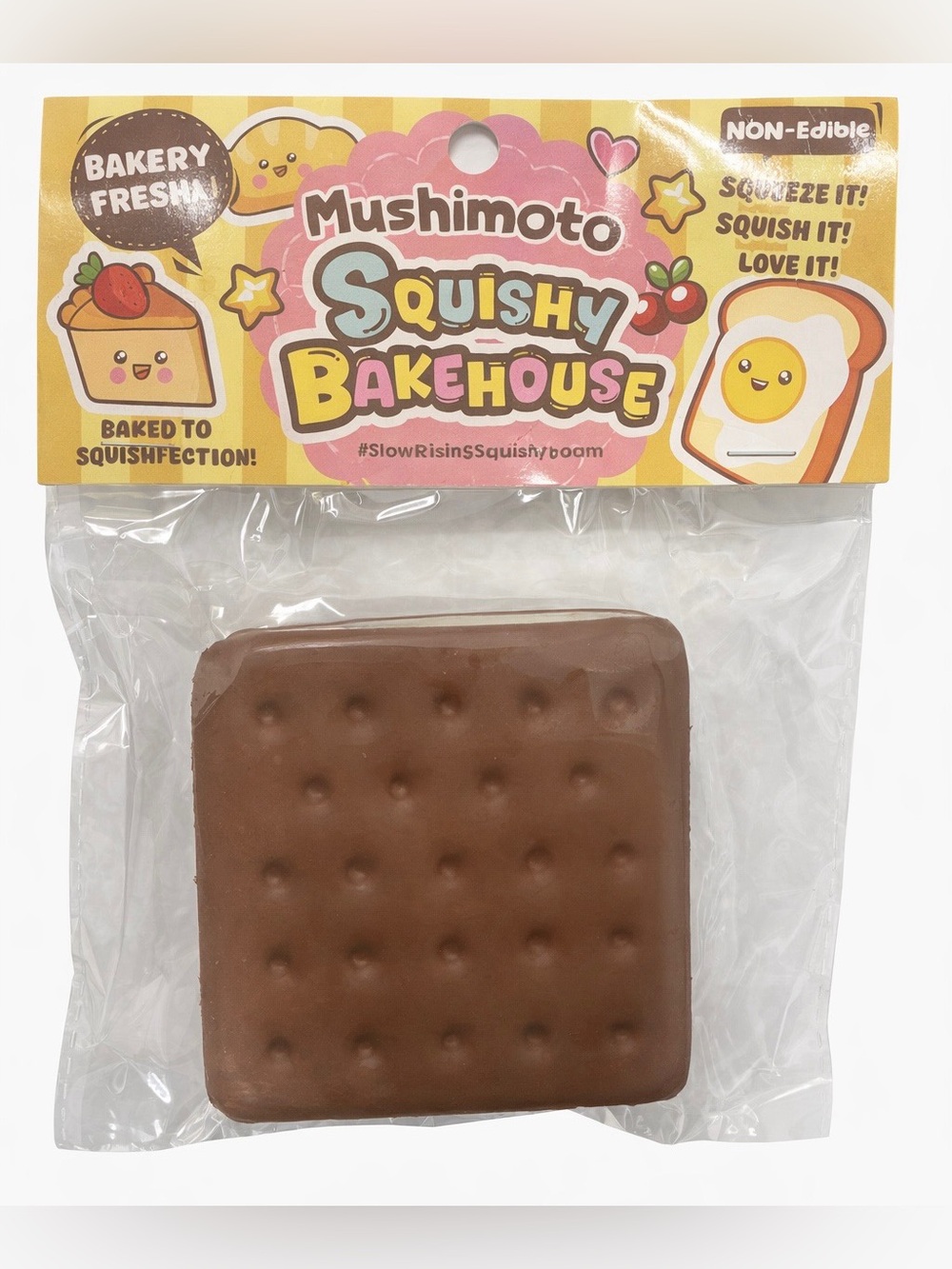 Squishy Bakehouse Brown Chocolate Sandwich Toy. Stress Relief Toy.